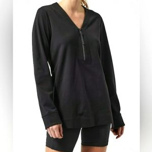 Athleta half zip black womens pullover size medium